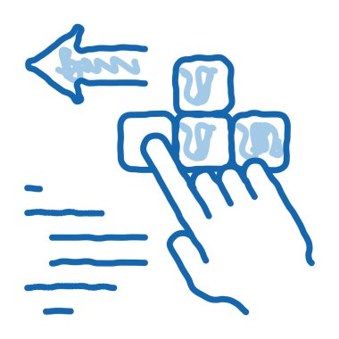 Oyun denetleyicisi karalama simgesine elle çizilmiş resimle bas