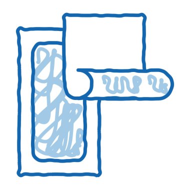 Balmumu çizgileri karalama simgesi el çizimi illüstrasyon