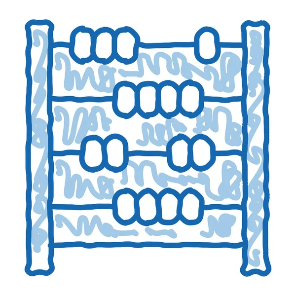 Abacus counter doodle icon ilustración dibujada a mano — Archivo Imágenes Vectoriales