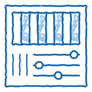 rgb renk karalama simgesi elle çizilmiş illüstrasyon