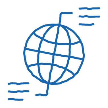 Kuzey Kutbu ve Antarktika karalama simgesi elle çizilmiş illüstrasyon