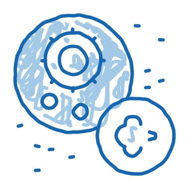 Virüs Hastalığı astım karalama simgesi elle çizilmiş