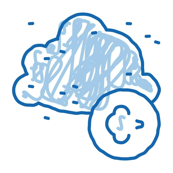 Alergia al polvo garabato icono dibujado a mano ilustración — Vector de stock
