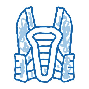 sürücü koruyucu ekipman karalama simgesi el çizimi illüstrasyonu