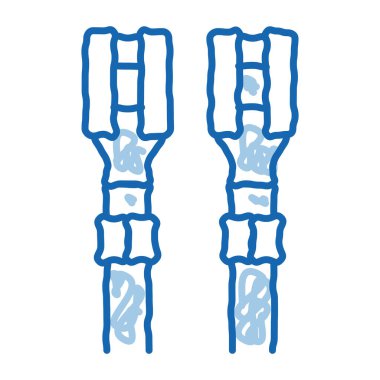 Kişi karalama simgesi el çizimi illüstrasyonlu elektrik kabloları