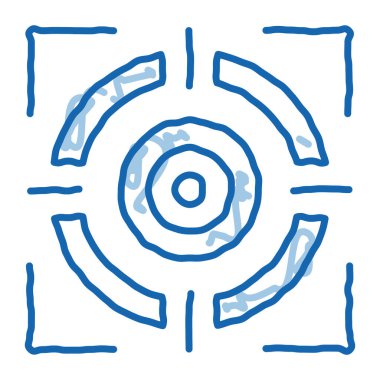 hedef başarı yöneticisi doodle simgesi el çizimi illüstrasyon