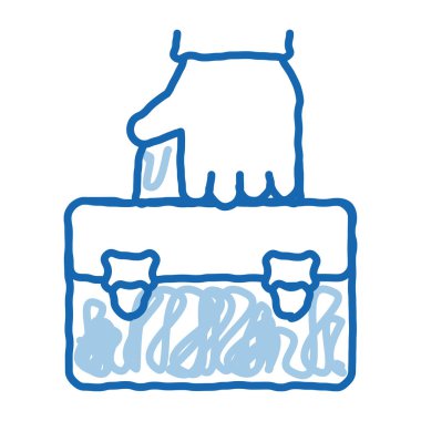 Dosya yöneticisi doodle simgesi el çizimi illüstrasyonuName