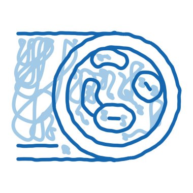 Sağlıklı arter karalama simgesi el çizimi çizimi