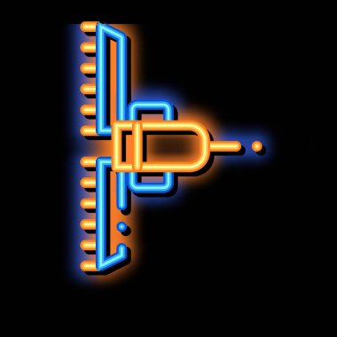 Tarım ekimi karavanı neon ışıklı ikon illüstrasyonu