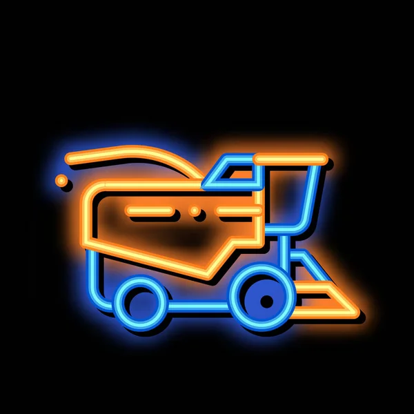 Ілюстрація значка освітлення сільськогосподарської машини неонових машин — стоковий вектор