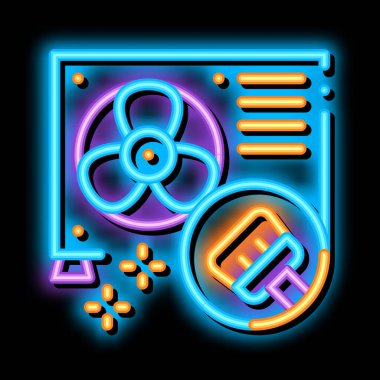 Koşullandırıcı Temizleyici Neon Işıltısı illüstrasyonu