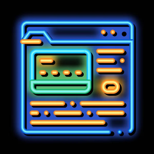 Internet Winkelen Betalen neon gloeien pictogram illustratie — Stockvector