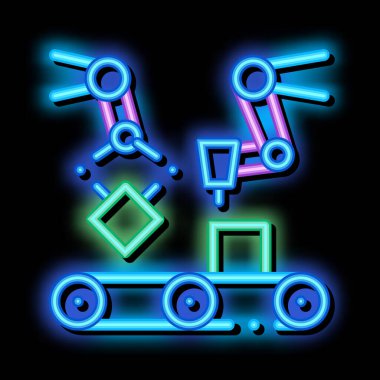 Taşıyıcı Yapay neon ışıltısı resimleme toplanıyor