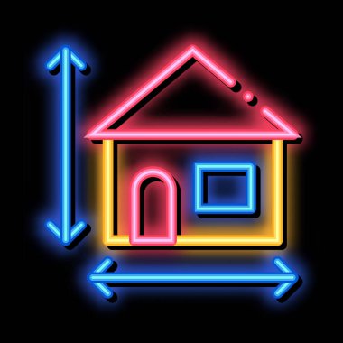 Ev Boyutu Yüksekliği ve Genişliği neon ışıklı resim