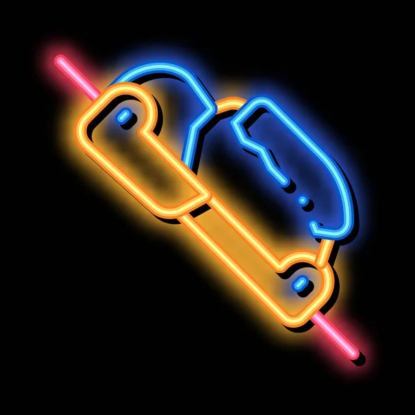 Yükseklik Hareketi Mekanizması Neon Işıklı Işaret Vektörü Parlak Parlak Simge — Stok Vektör