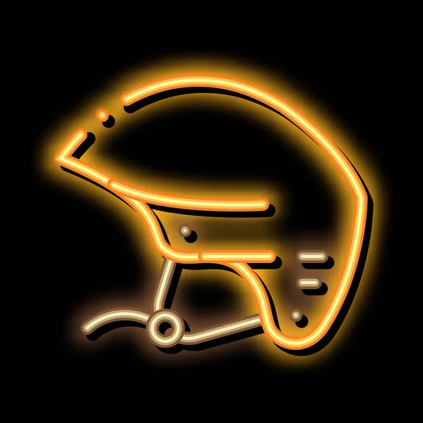 Bootshelm Kanufahren Leuchtreklame Vektor Leuchtend Helles Symbolschild Transparente Symboldarstellung — Stockvektor