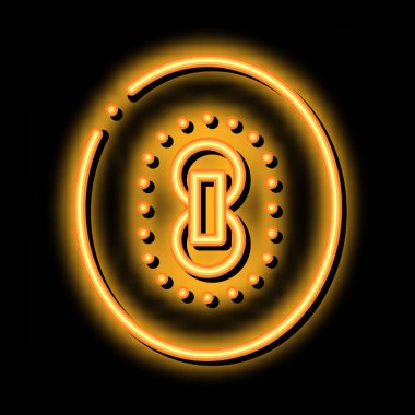 Kriket sahası Markup neon ışıklı ikon illüstrasyonuName