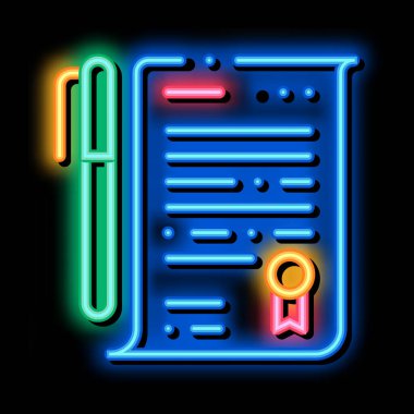 Belge neon parıltısı resimleme