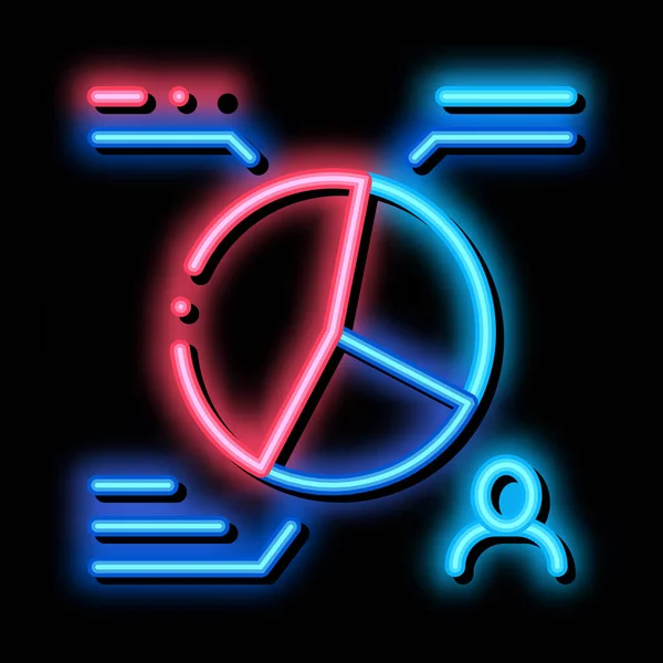 Stem Distributie Statistieken neon glow icon illustratie — Stockvector