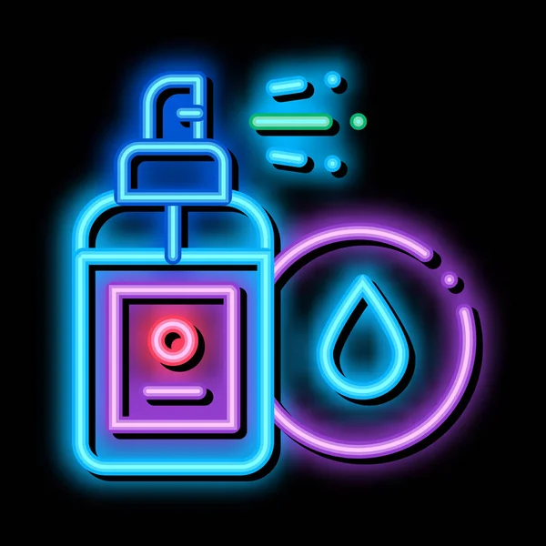 Vízálló spray neon világítás ikon illusztráció — Stock Vector