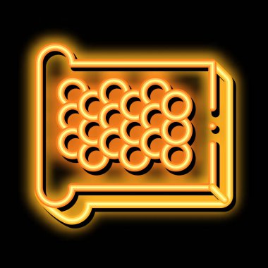 Havyar Ekmek Neon Işıltısı Görünümü