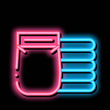 Bebek bezi Heap Neon Işıltı simgesi illüstrasyonu