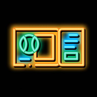 Neon ışıklı kibrit ikonu resimlemesi üzerine bilet