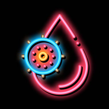 Su Damlası Virüs Parıltısı simgesi illüstrasyonu