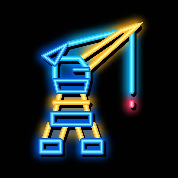 Seaport Crane neon glow icon ілюстрація — стоковий вектор