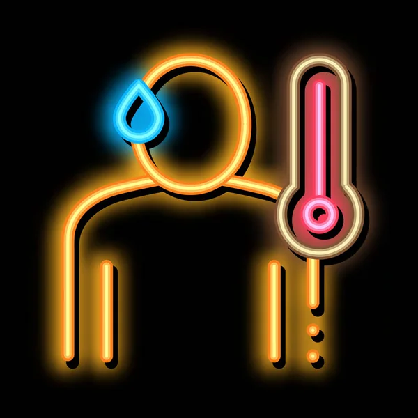 Ilustrace neonové záře tělesné teploty — Stockový vektor