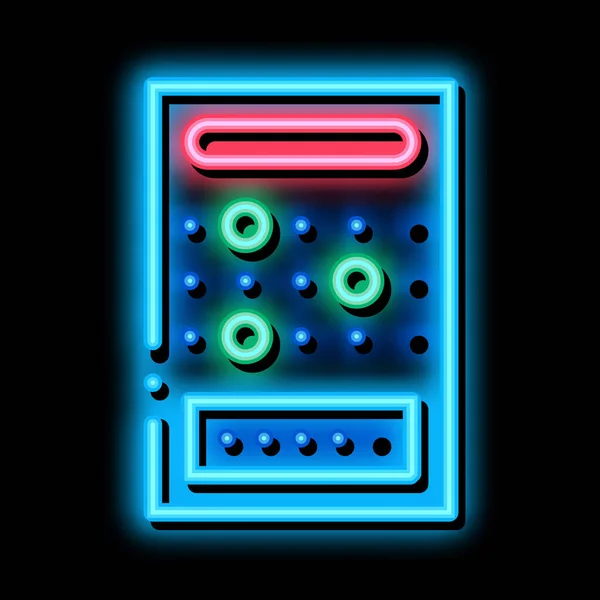 Illustrazione icona neon gioco da tavolo — Vettoriale Stock