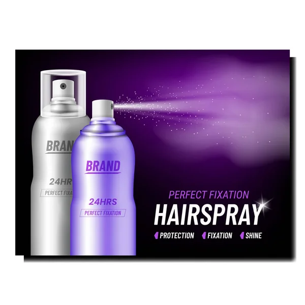 Hårspray Hairdo Creative Promotion Affisch vektor — Stock vektor
