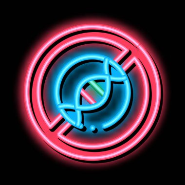 Molekül neon ışığı vektörünü kesiştirdi. Parlak simge Molekül Çapraz işareti. şeffaf sembol çizimi