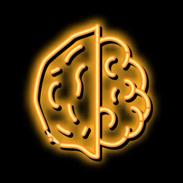 Ceviz rengi neon ışık vektörü. Parlak ikon ceviz tabelası. şeffaf sembol çizimi