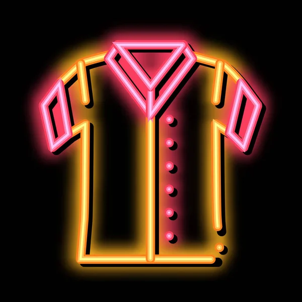 Baseball Shirt Neon Ljusskylt Vektor Glödande Ljus Ikon Baseball Shirt — Stock vektor