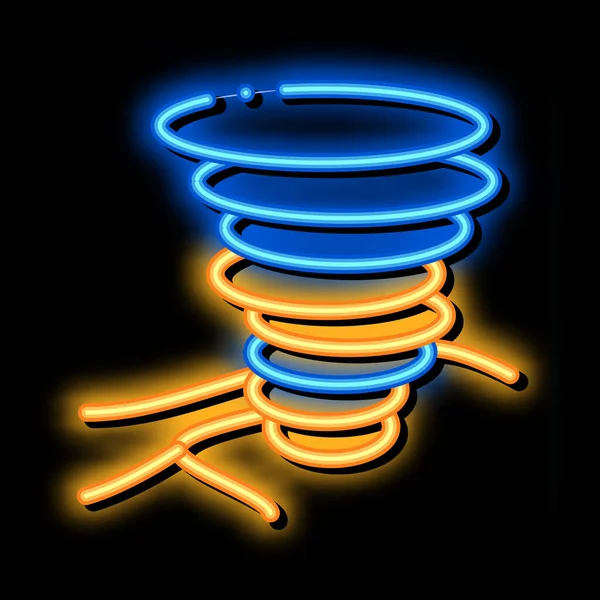 Tornado Field Leuchtreklame Vektor Leuchtend Helles Symbol Tornado Field Isometrisches — Stockvektor