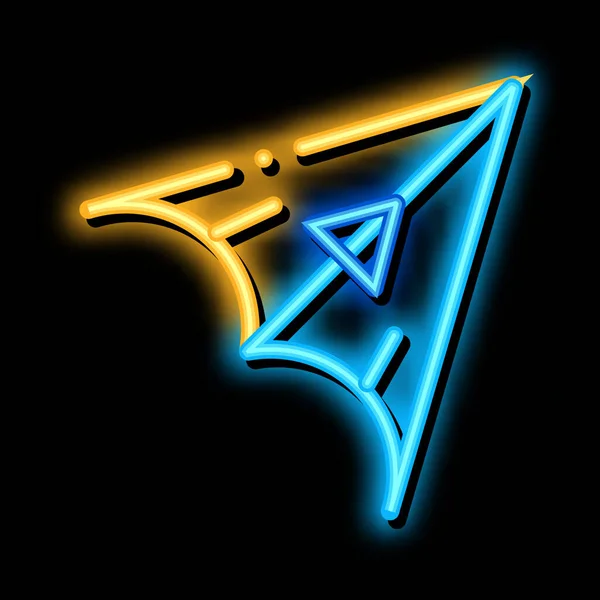Hang Glider neon glöd ikon illustration — Stock vektor