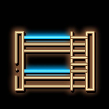 Bunk neon ışıltı simgesi çizimi