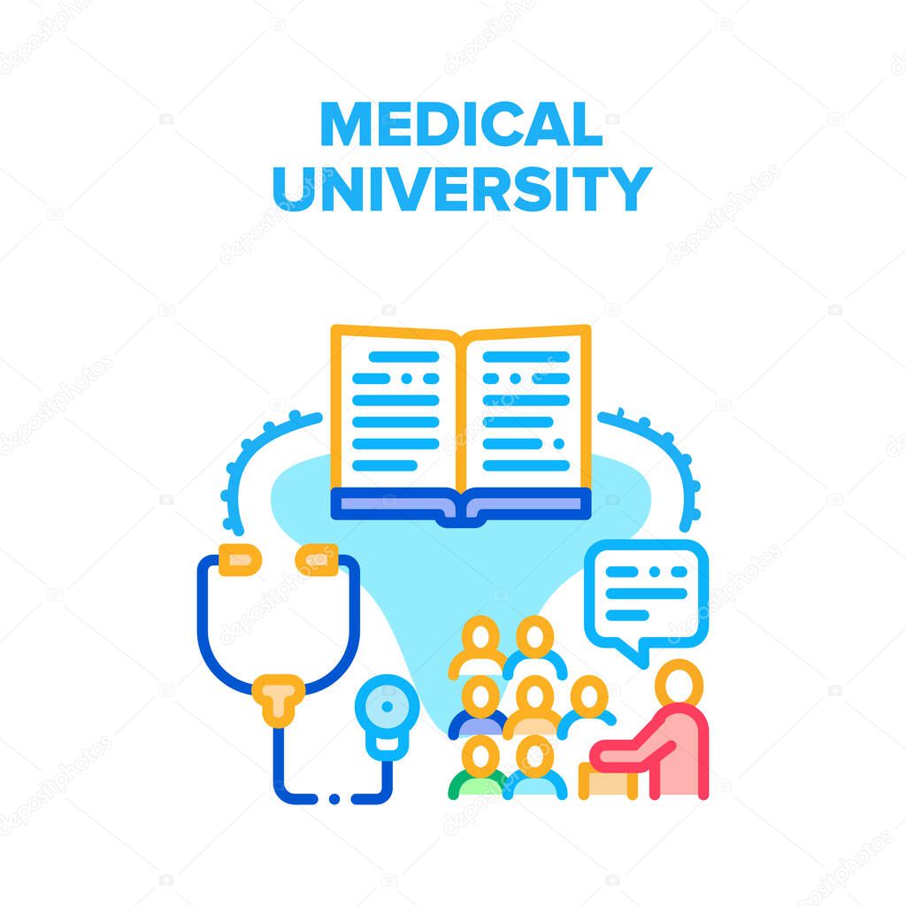 Medical University Education Vector Concept Color