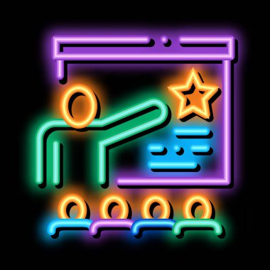 Çalışma Geliştirme Eğitimi Neon Işıltısı resimleme