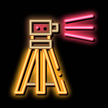 Topografi Coğrafi Aracı neon ışıklı resim