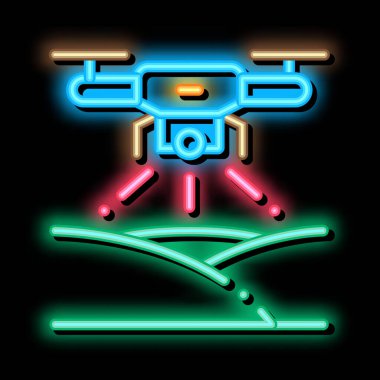 Drone Quadcopter Ekipman Parıltısı illüstrasyonu