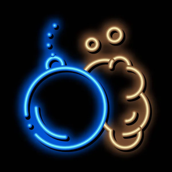 Wrecking Ball neon glöd ikon illustration — Stock vektor