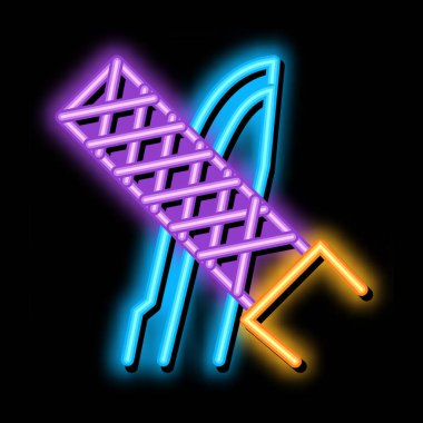 Keskinleştiren neon parlaklık simgesi illüstrasyonu