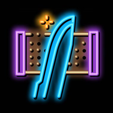 Keskinleştirilen Araç neon parlaklık simgesi illüstrasyonu