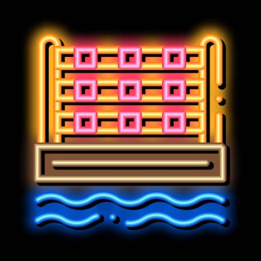 Sport Barrier neon parlaklık simgesi illüstrasyonu