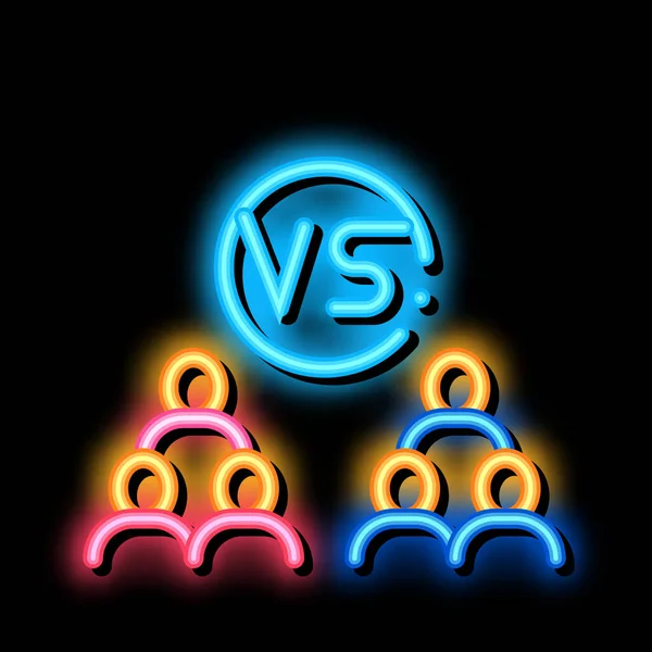 Command Battle neon glow icon illustration — Stock Vector