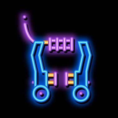 Bisiklet Fren Kolları neon parlaklık resimleme