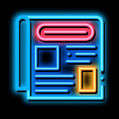 Süpermen Baba neon ışıklı ikon illüstrasyonu