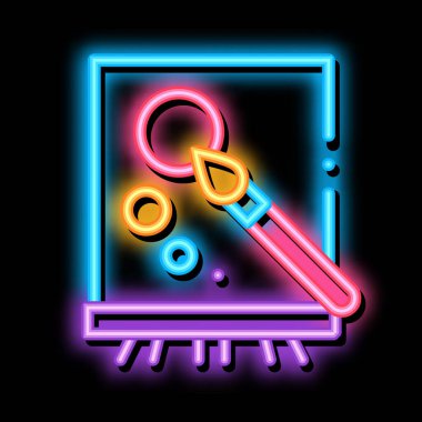 Meditasyon neon parıltısı resimleme için çizim